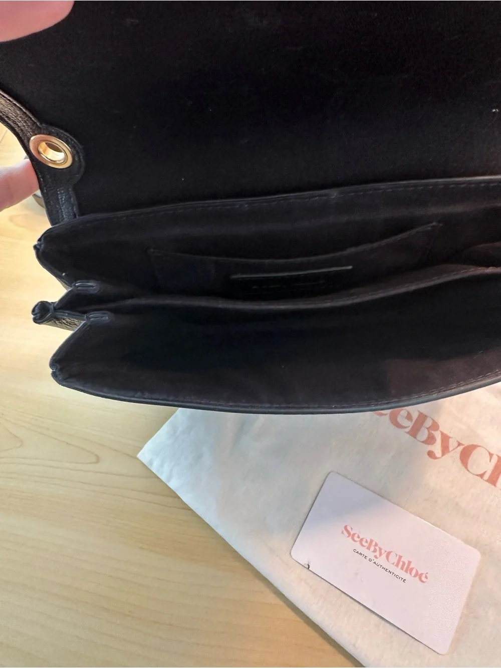 See By Chloé Black Leather Small Shoulder Bag with Gold Hardware - Picture 5 of 9